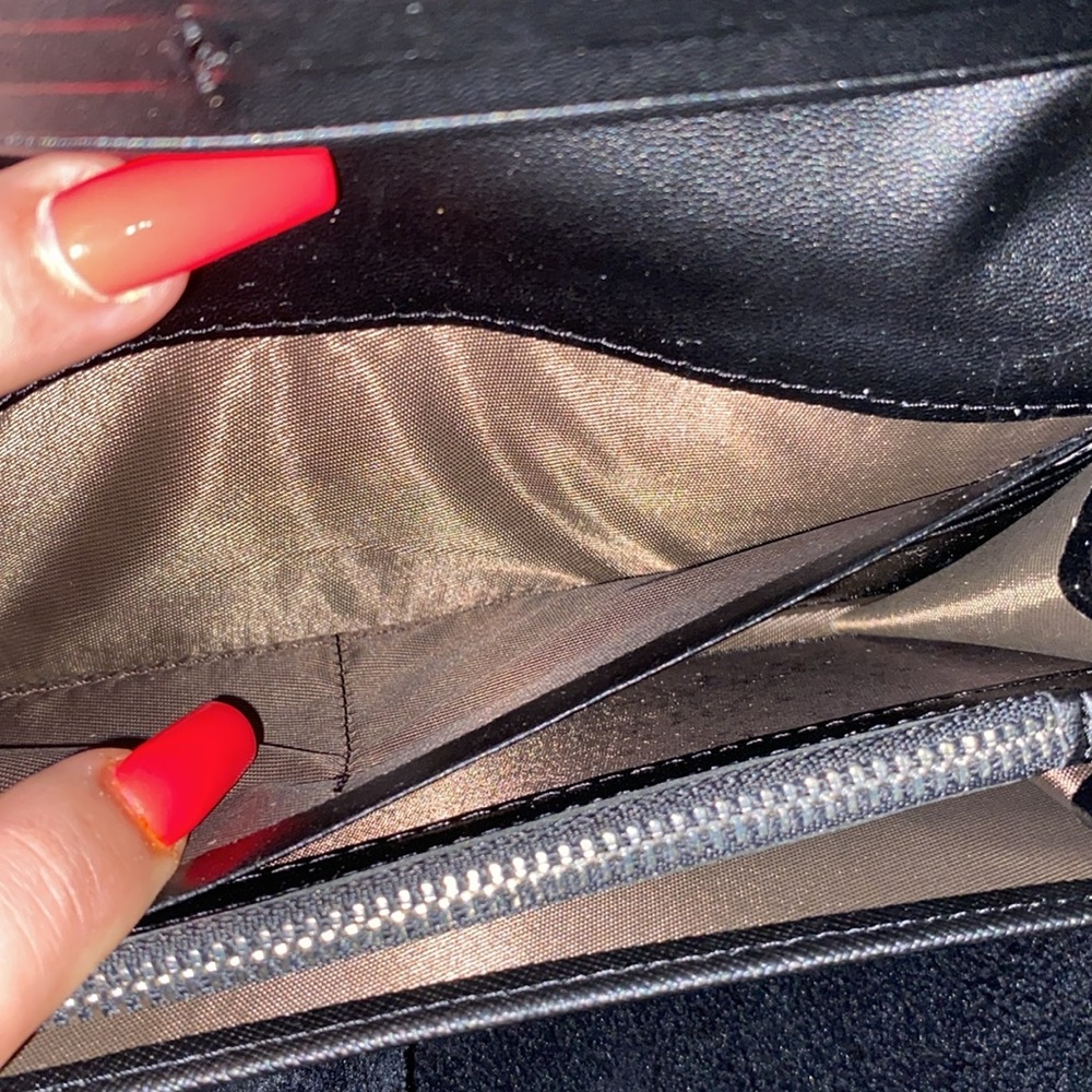 ❌SOLD❌ NWOT Ladies Black Leather PRADA Card Holder, Zipper Wallet - Picture 4 of 9